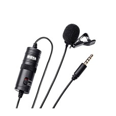 Boya BYM1 Omnidirectional Lavalier Condenser Microphone with 20ft Audio Cable (Black)