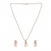 18k Designer Chain Pendent Necklace Jewellery Set with Pear for Women & Girls