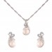 18k Designer Chain Pendent Necklace Jewellery Set with Pear for Women & Girls