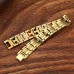 18K Gold Plated Bio Magnetic Therapy Double Ton Titanium Metal Bracelet for Boys & Men