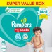 Pampers Pants, Large size baby diapers (L) 64 Count, Anti Rash diapers, Lotion with Aloe Vera