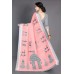 Women's Cotton Blend Tribal Art Warli Printed Saree with Blouse Piece