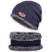 Men's Woolen Cap with Neck Muffler/Neckwarmer Set of 2 Free Size