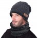 Men's Woolen Cap with Neck Muffler/Neckwarmer Set of 2 Free Size